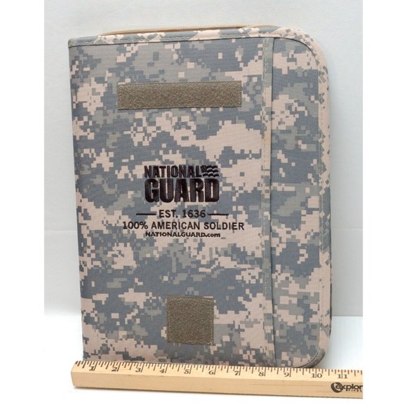 National Guard Large Zipper Binder Digital Camouflaged Organizer notebook camo - Picture 2 of 8